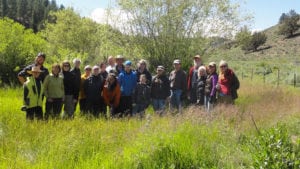 Staff and volunteers of the Oregon Natural Desert Association (ONDA) take a group photo at Silvie's Ranch