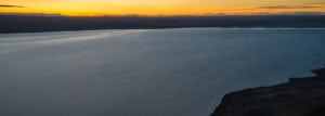 View of Abert Lake from Abert Rim at sunset.