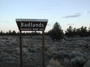Badlands Wilderness sign