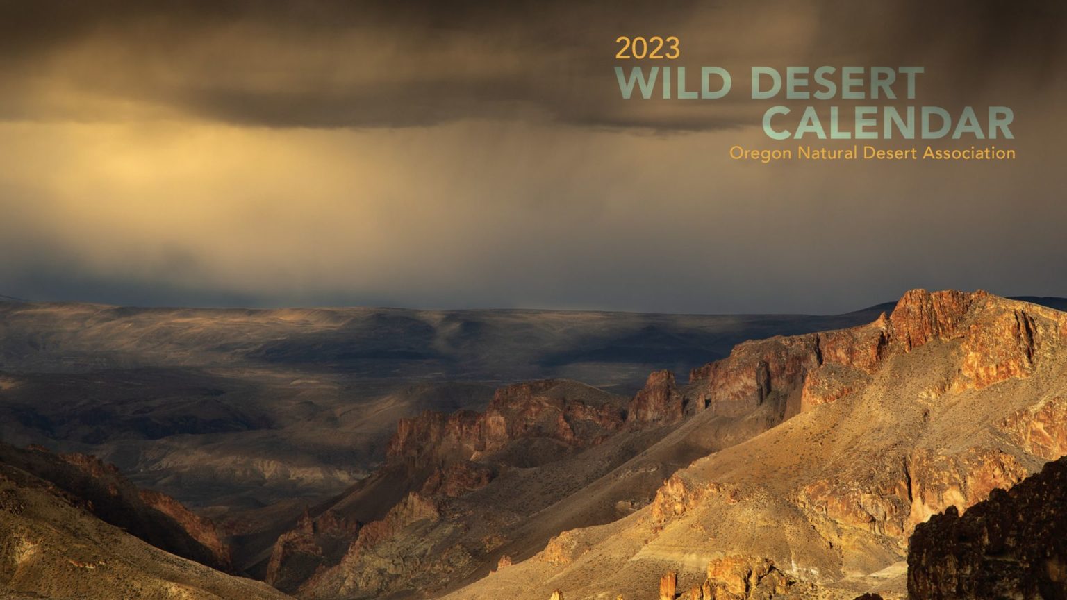 2023 Wild Desert Calendar cover 1920 x 1080 Oregon Natural Desert