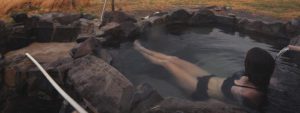 person soaking at Summer Lake Hot Springs